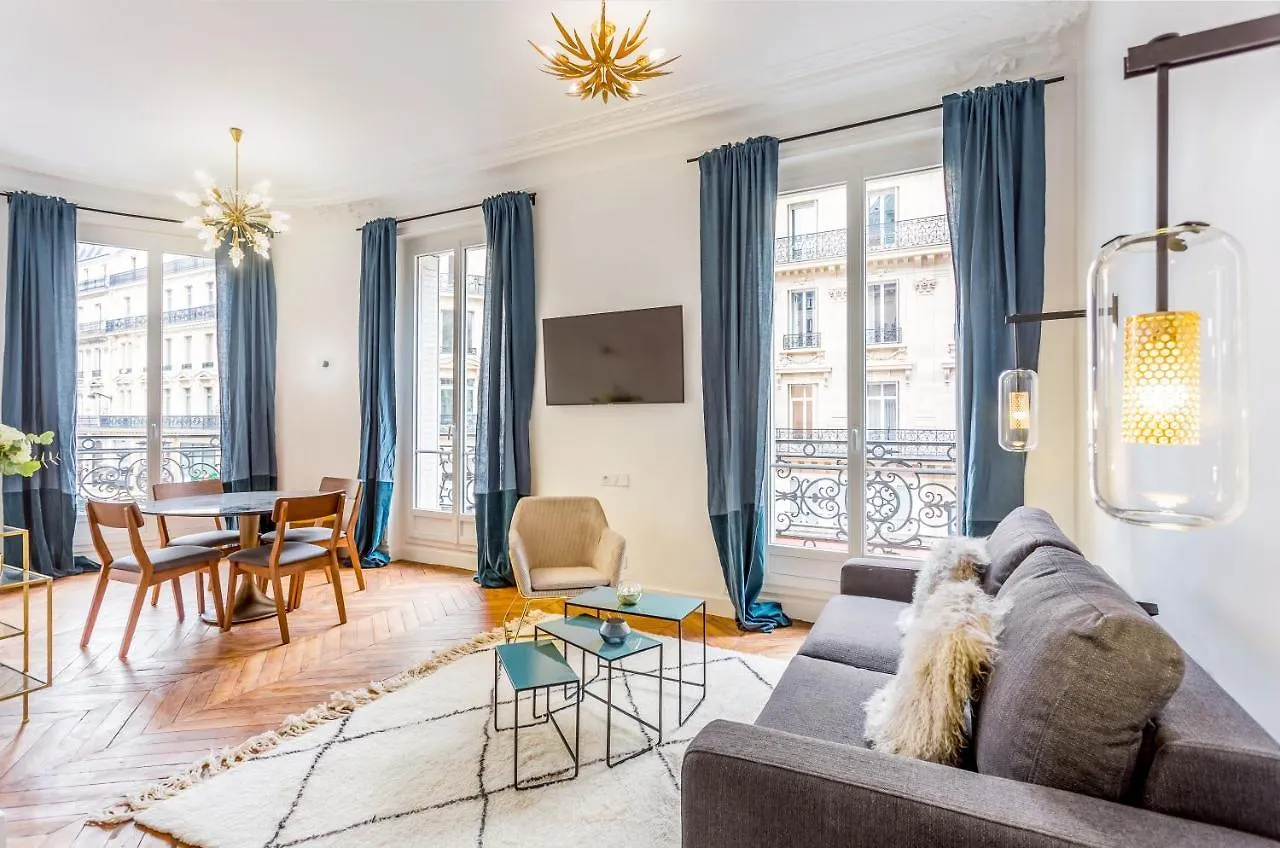 Habitat Parisien - 2Br-2Ba - Ac - Balcony - Opera 아파트